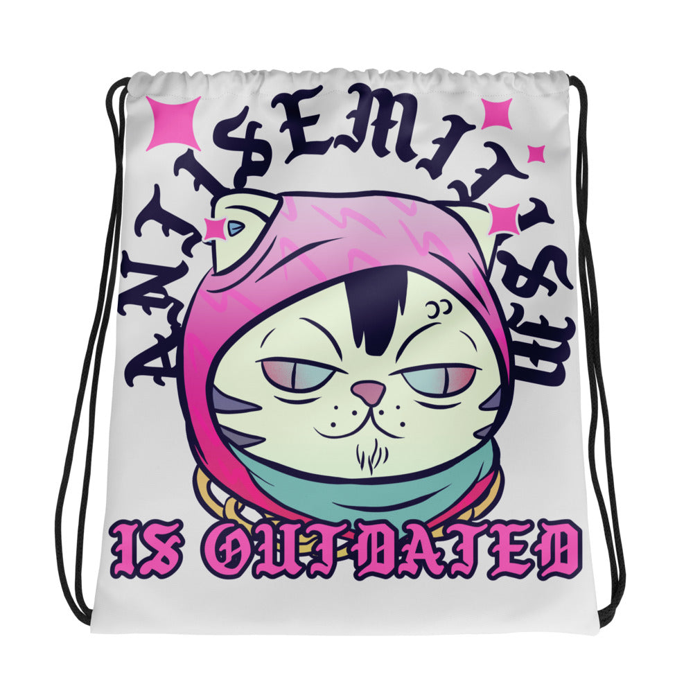 Cool Cat | Antisemitism Is Outdated | Drawstring Bag Jouparty