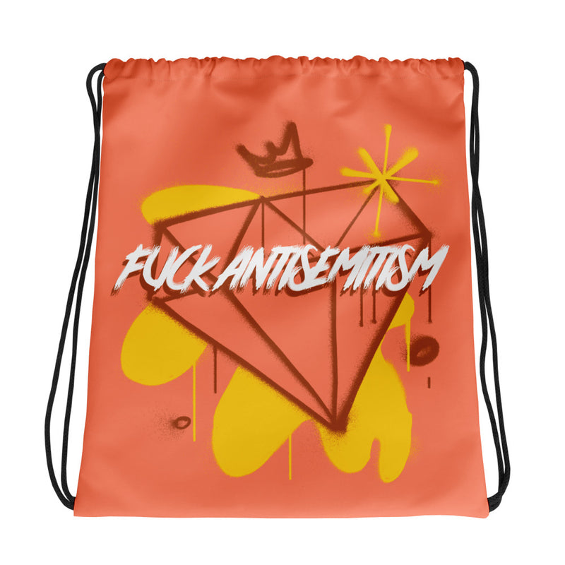 Fuck Antisemitism Graffiti | Drawstring Bag