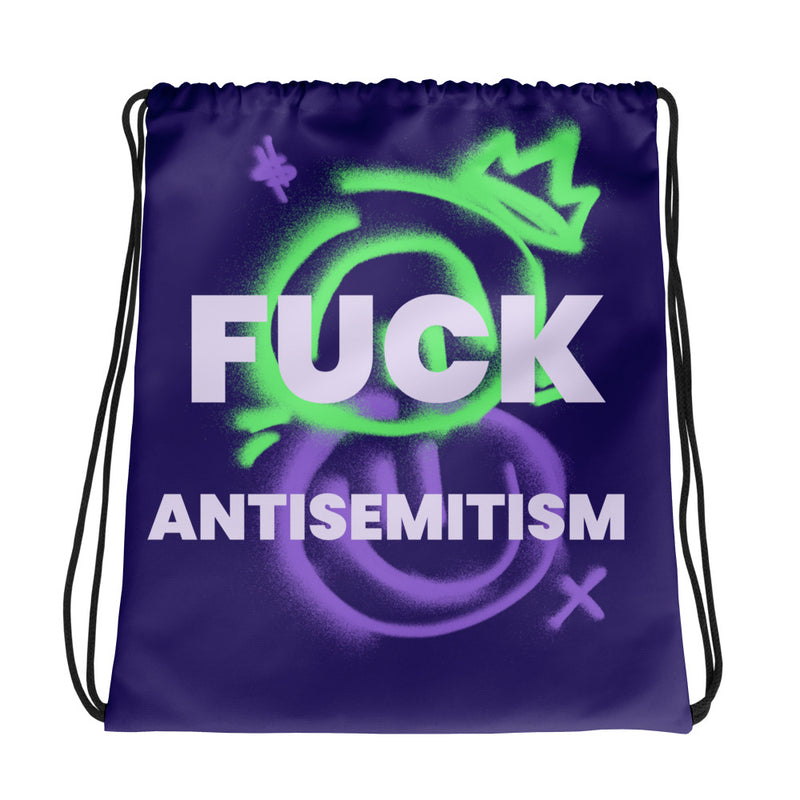 Fuck Antisemitism Graffiti | Drawstring Bag
