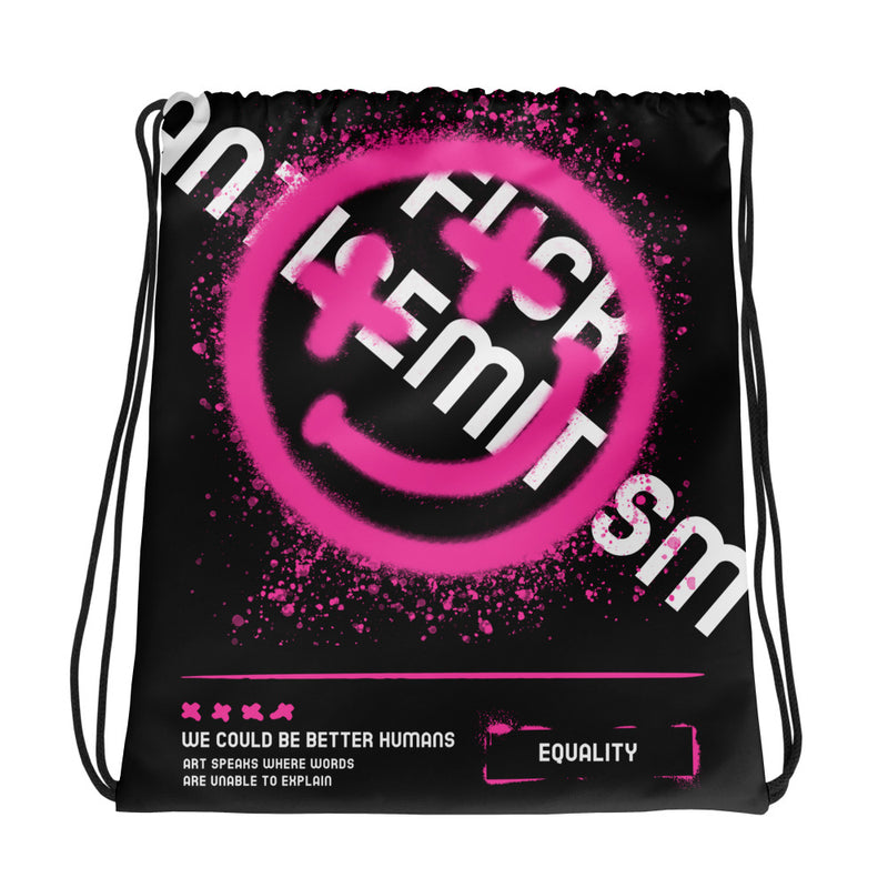 Fuck Antisemitism Graffiti | Drawstring Bag