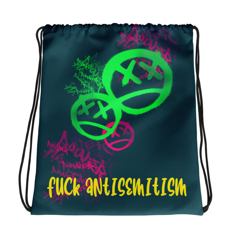 Fuck Antisemitism Graffiti | Drawstring Bag