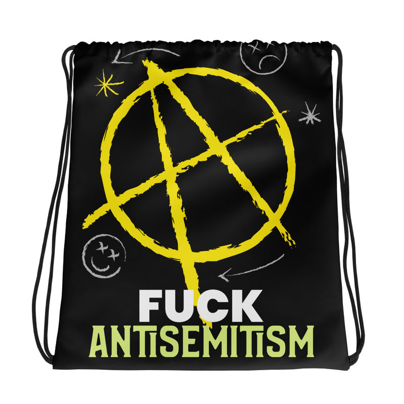 Fuck Antisemitism Graffiti | Drawstring Bag