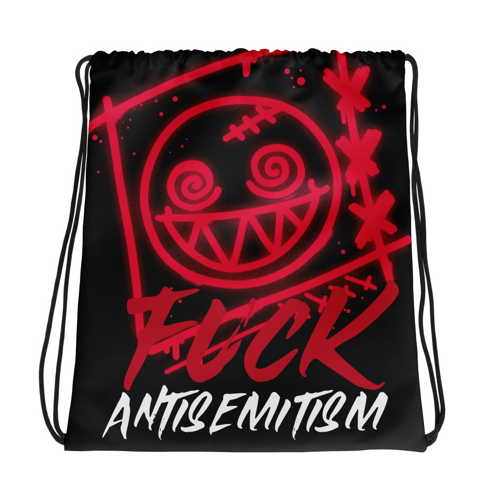 Fuck Antisemitism Graffiti | Drawstring Bag