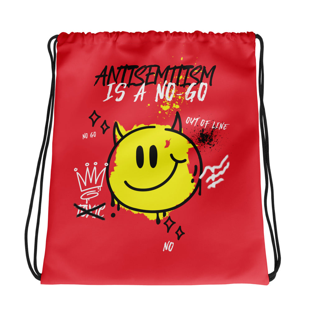 No Go Graffiti Doodle| Antisemitism | Drawstring Bag