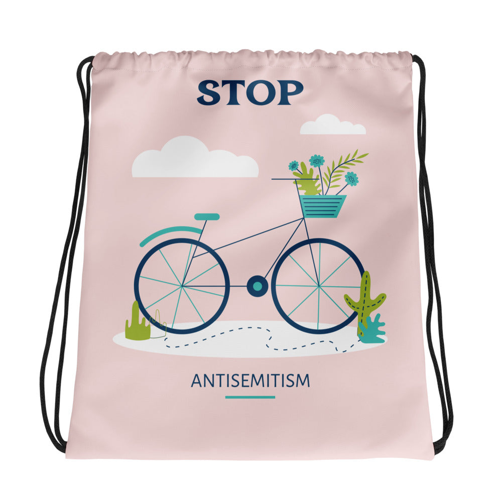 Bike Journey | Stop Antisemitism | Drawstring Bag
