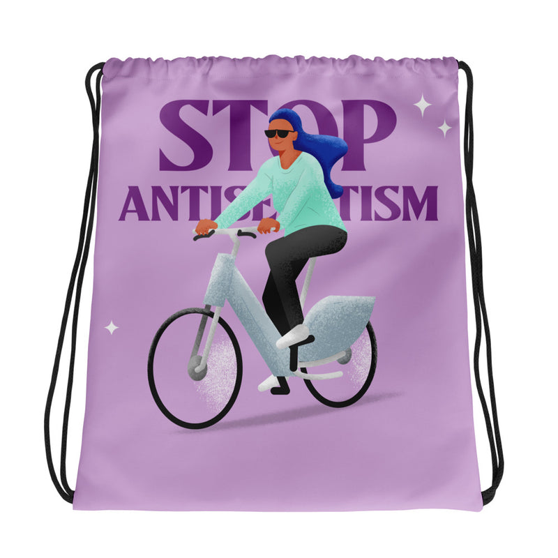 Bike Journey | Stop Antisemitism | Drawstring Bag