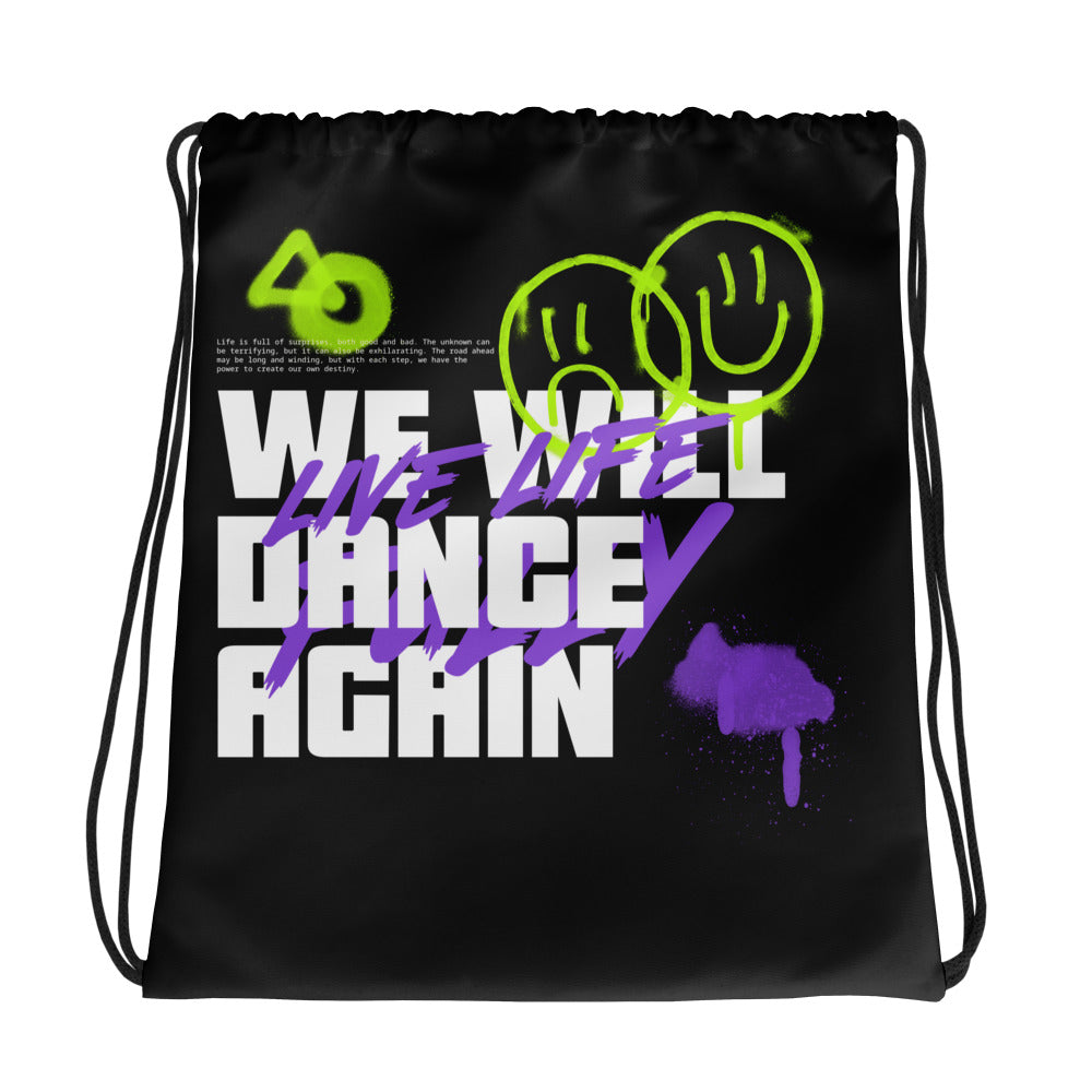 We Will Dance Again Graffiti | Drawstring Bag
