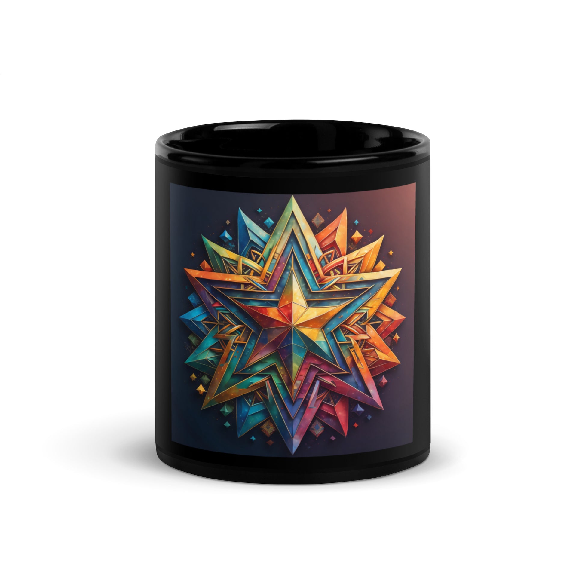 Vibrant Song | Star of David | Black Glossy Mug Jouparty