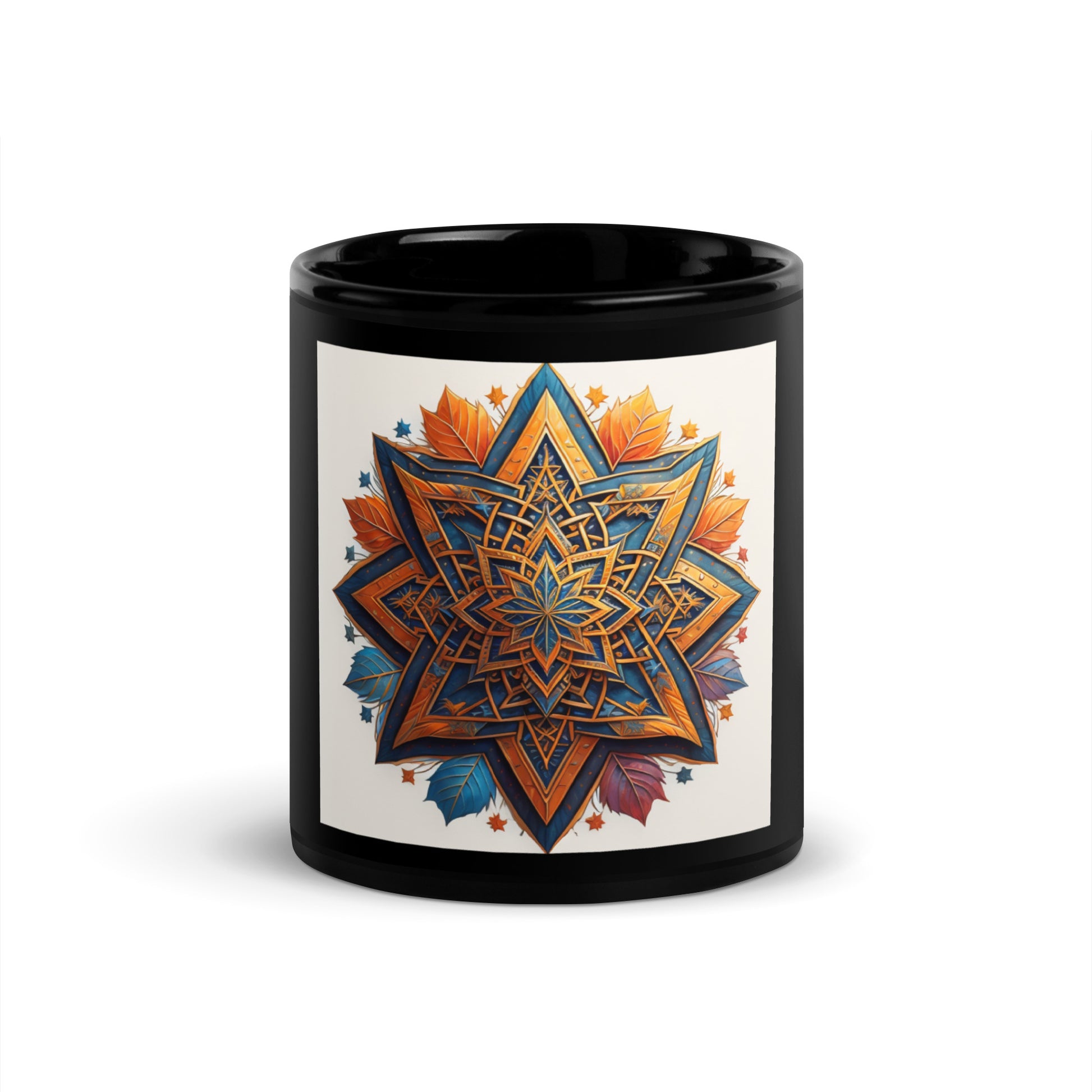 Vibrant Song | Star of David | Black Glossy Mug Jouparty