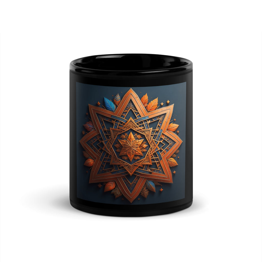 Vibrant Song | Star of David | Black Glossy Mug Jouparty