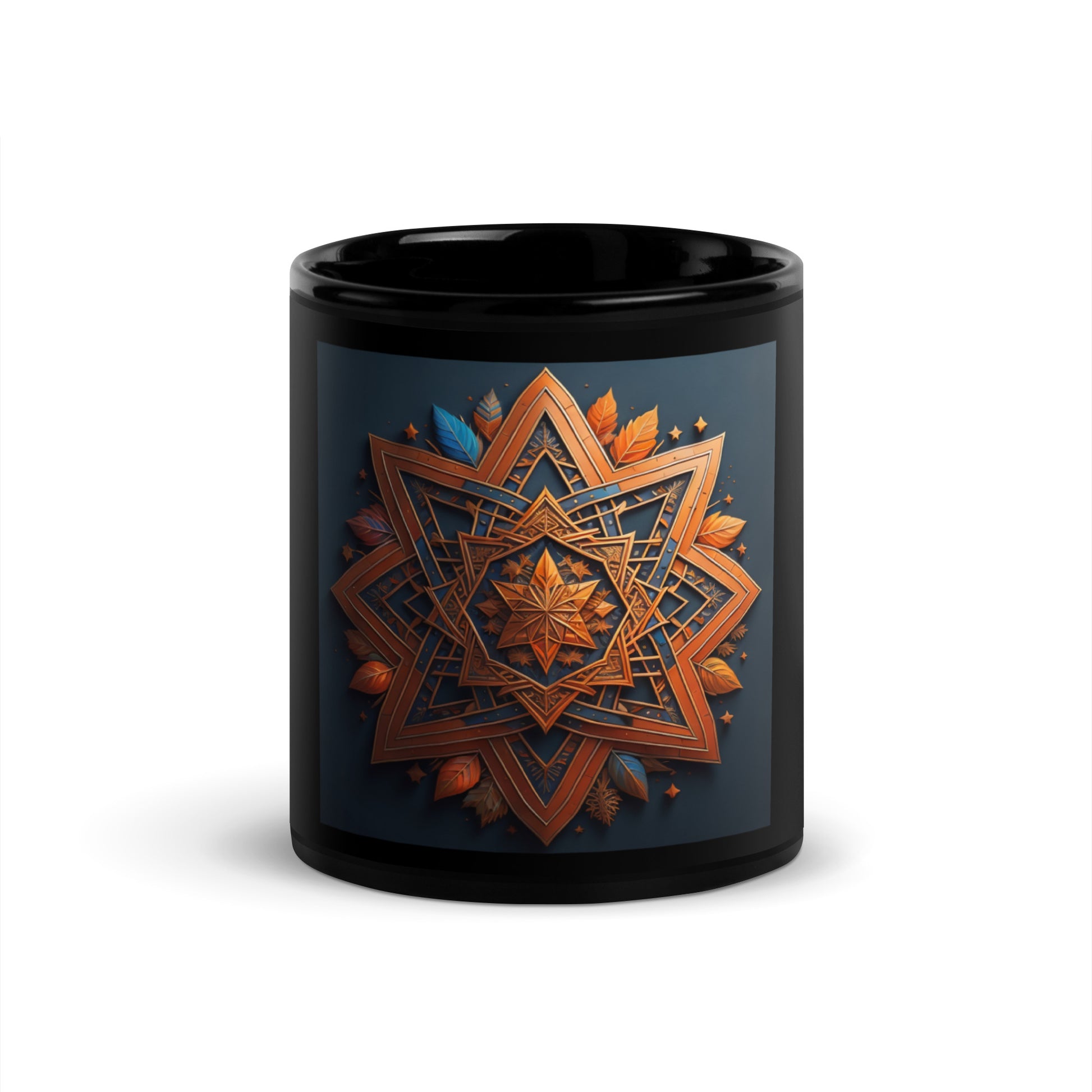 Vibrant Song | Star of David | Black Glossy Mug Jouparty