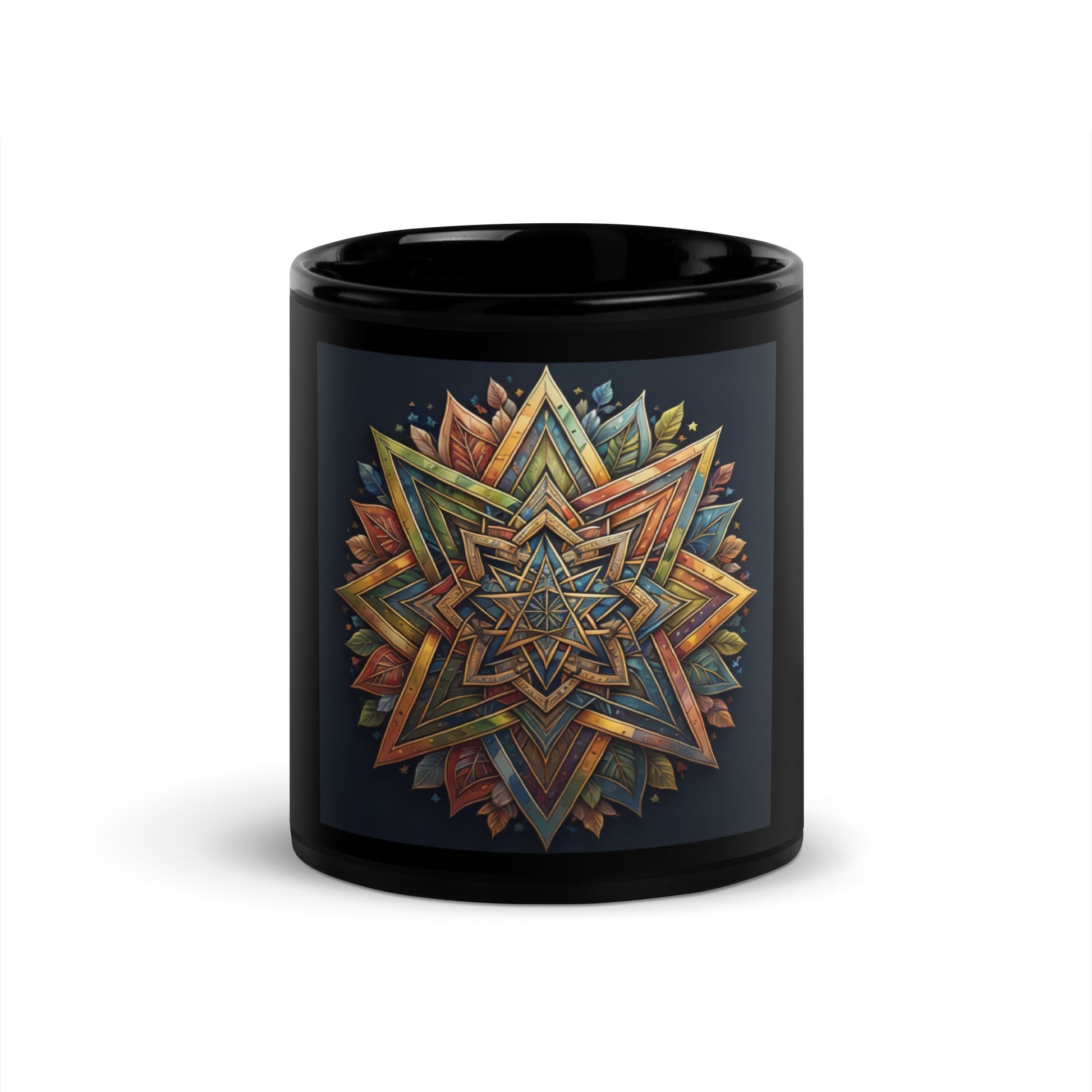 Vibrant Song | Star of David | Black Glossy Mug Jouparty