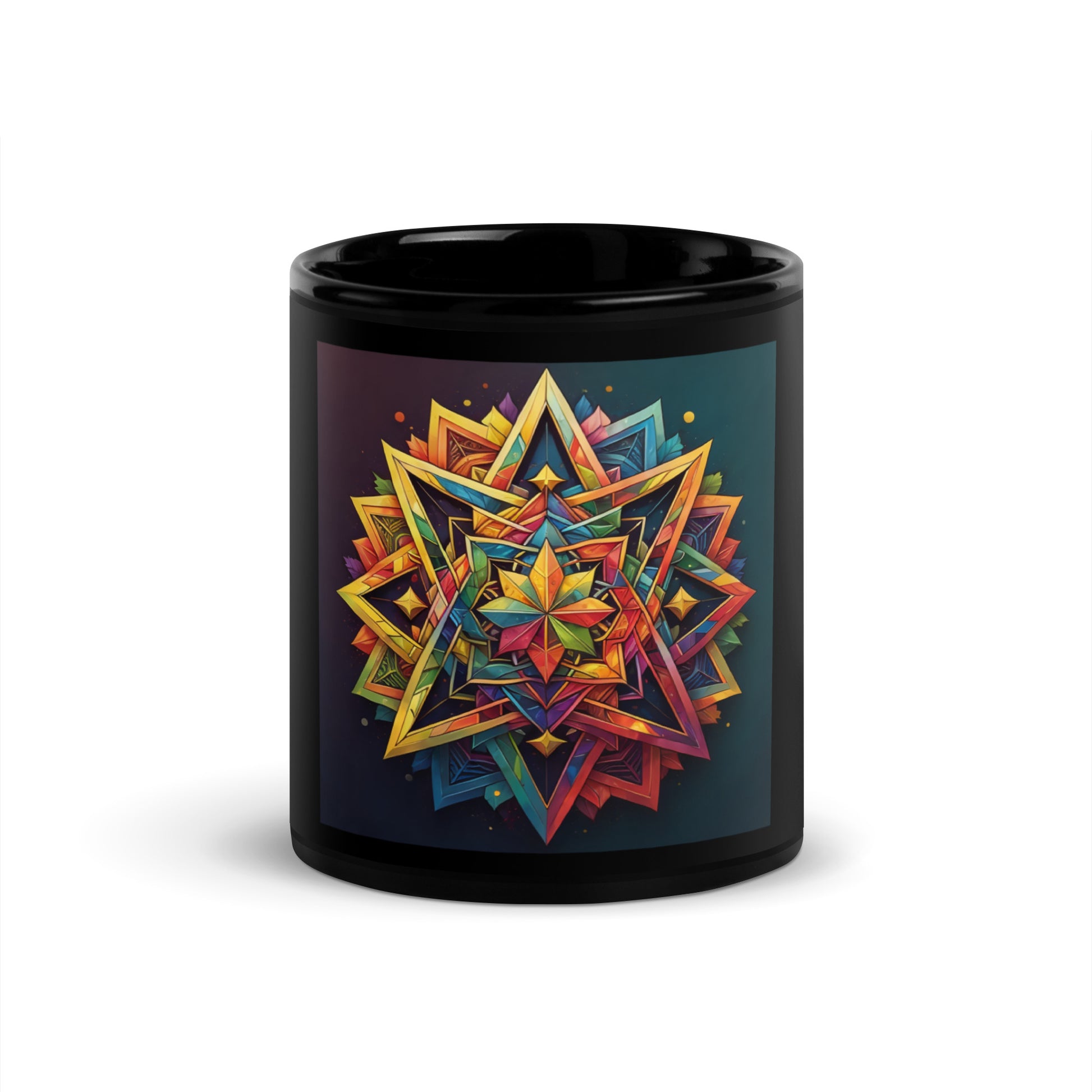 Vibrant Song | Star of David | Black Glossy Mug Jouparty