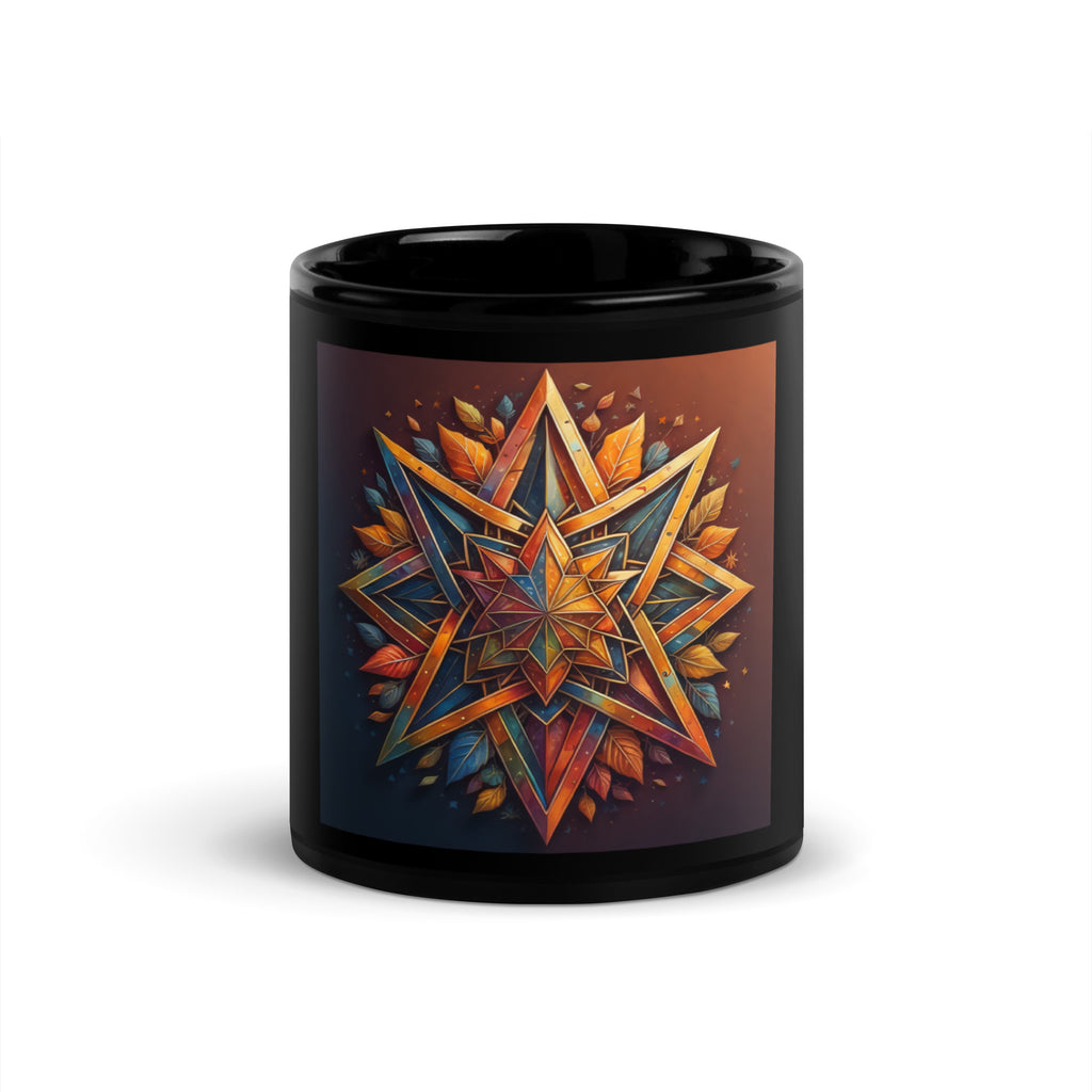 Vibrant Song | Star of David | Black Glossy Mug Jouparty