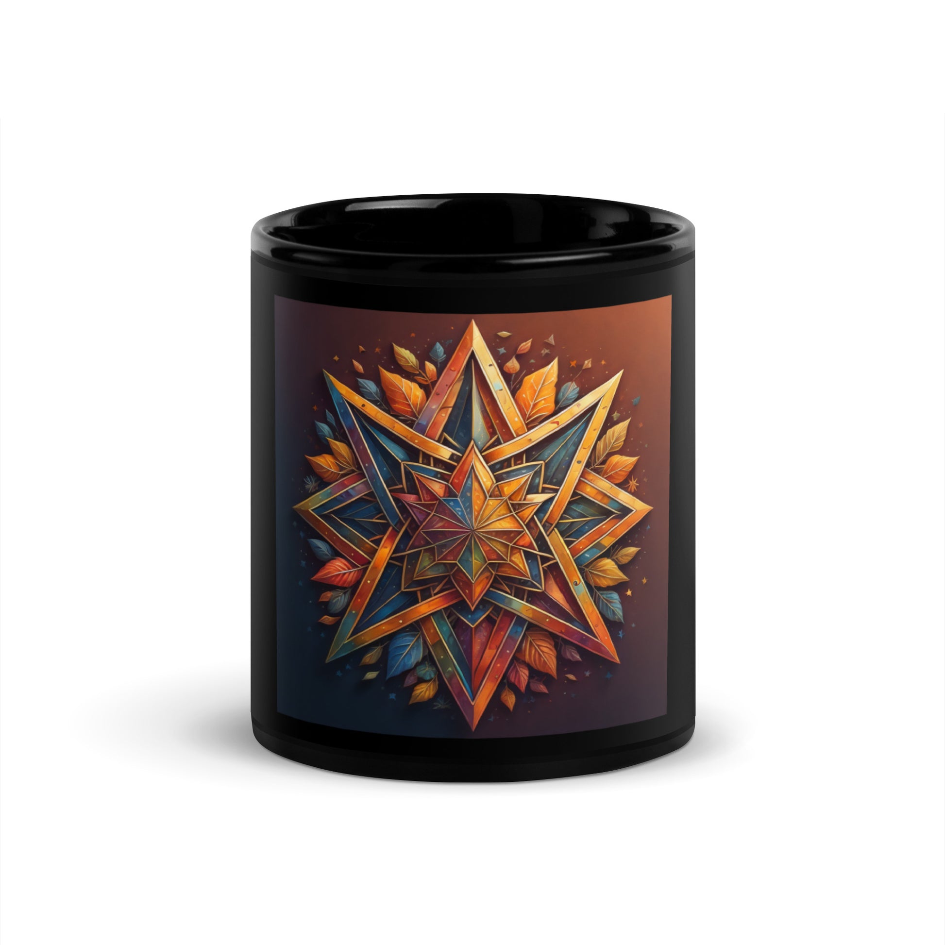 Vibrant Song | Star of David | Black Glossy Mug Jouparty
