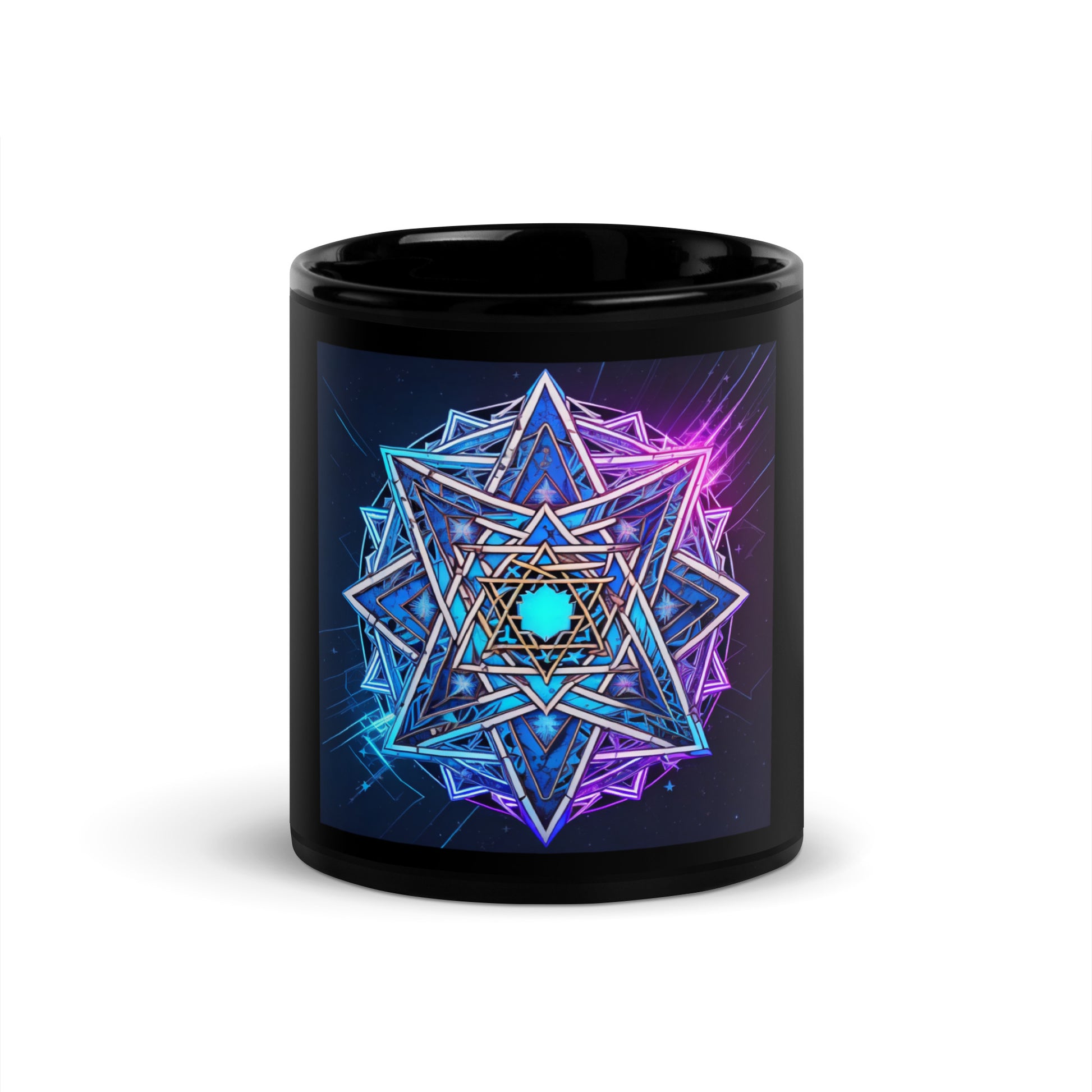 Magic Sound | Star of David | Black Glossy Mug Jouparty