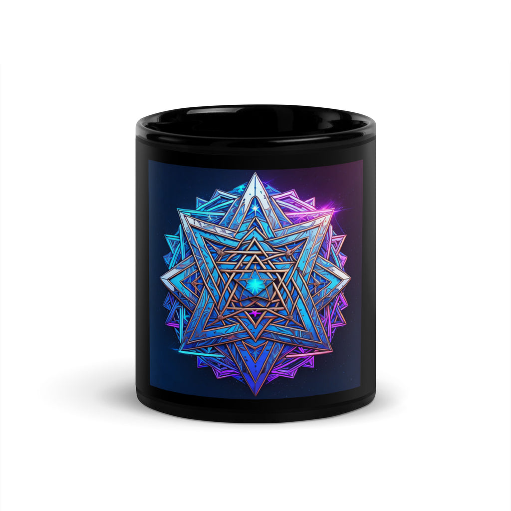 Magic Sound | Star of David | Black Glossy Mug Jouparty