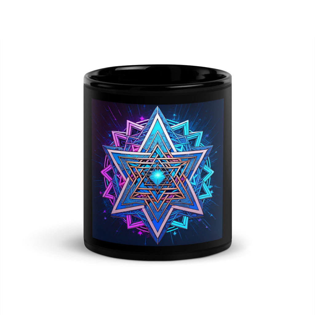 Magic Sound | Star of David | Black Glossy Mug Jouparty