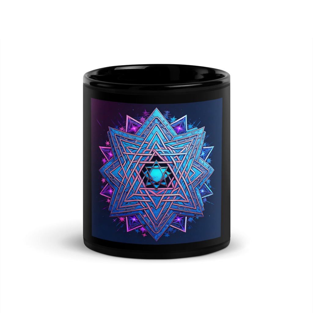 Magic Sound | Star of David | Black Glossy Mug Jouparty