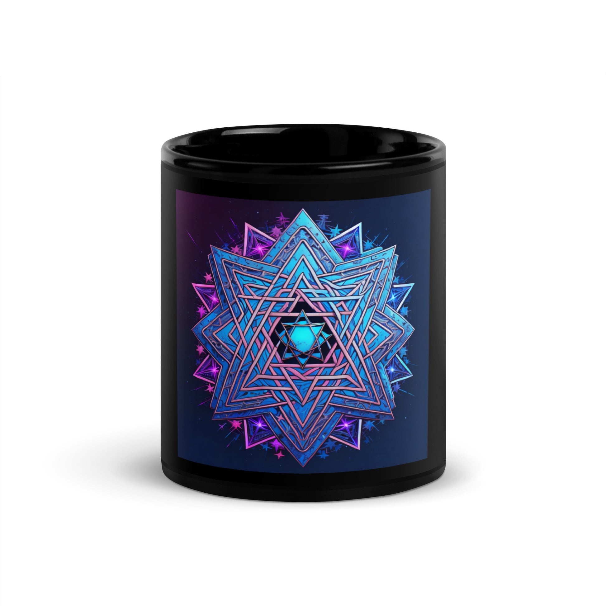 Magic Sound | Star of David | Black Glossy Mug Jouparty