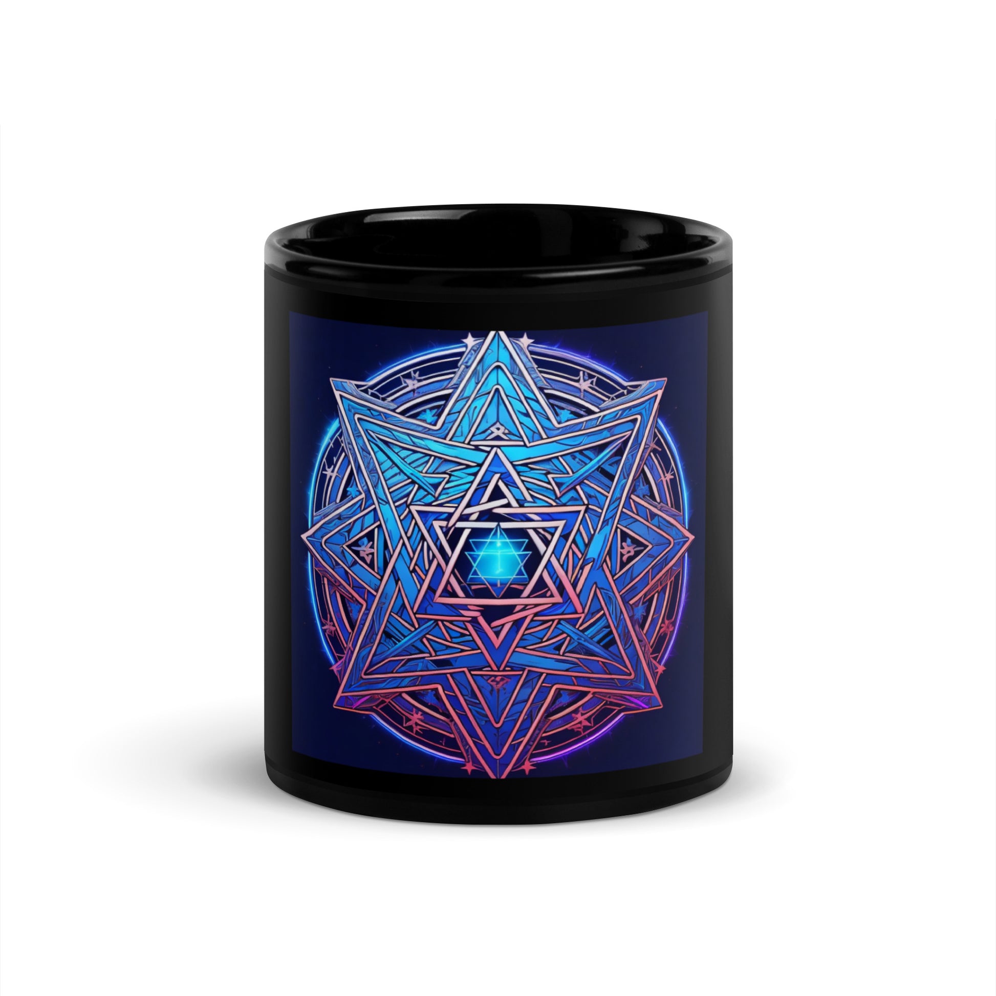 Magic Sound | Star of David | Black Glossy Mug