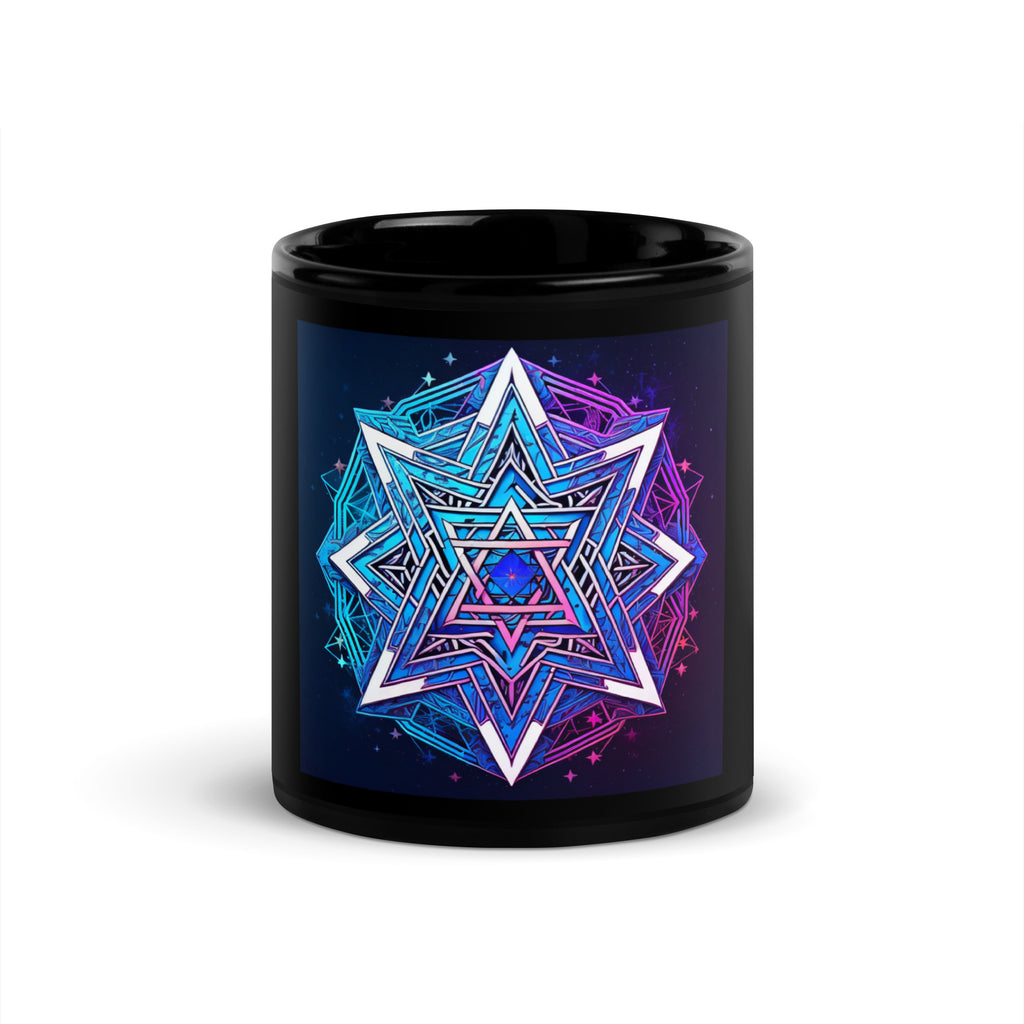 Magic Sound | Star of David | Black Glossy Mug Jouparty