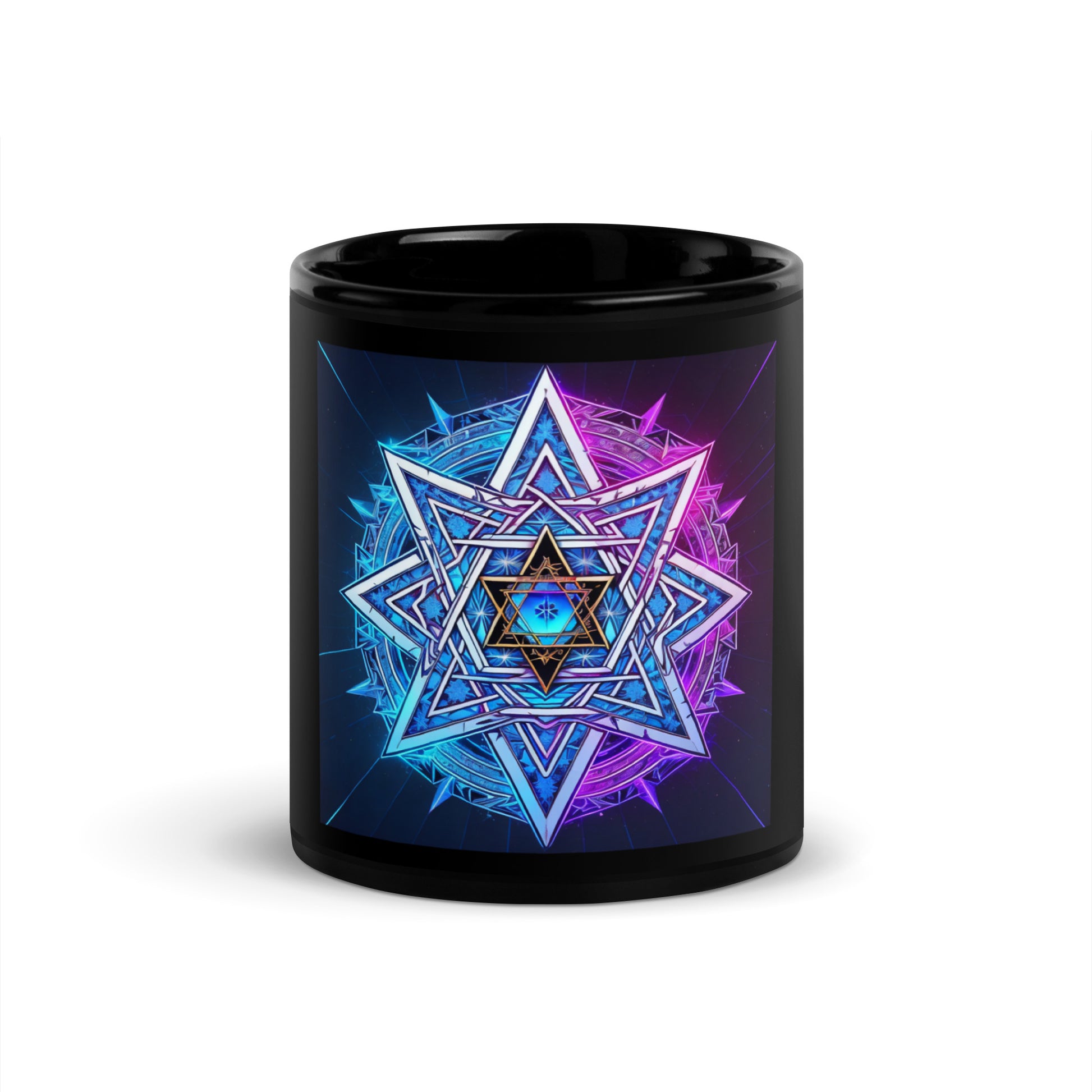 Magic Sound | Star of David | Black Glossy Mug Jouparty