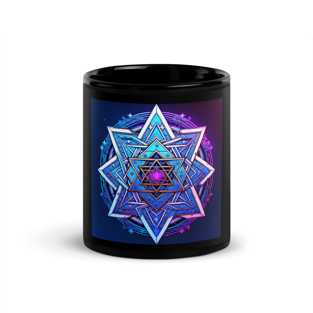 Magic Sound | Star of David | Black Glossy Mug Jouparty