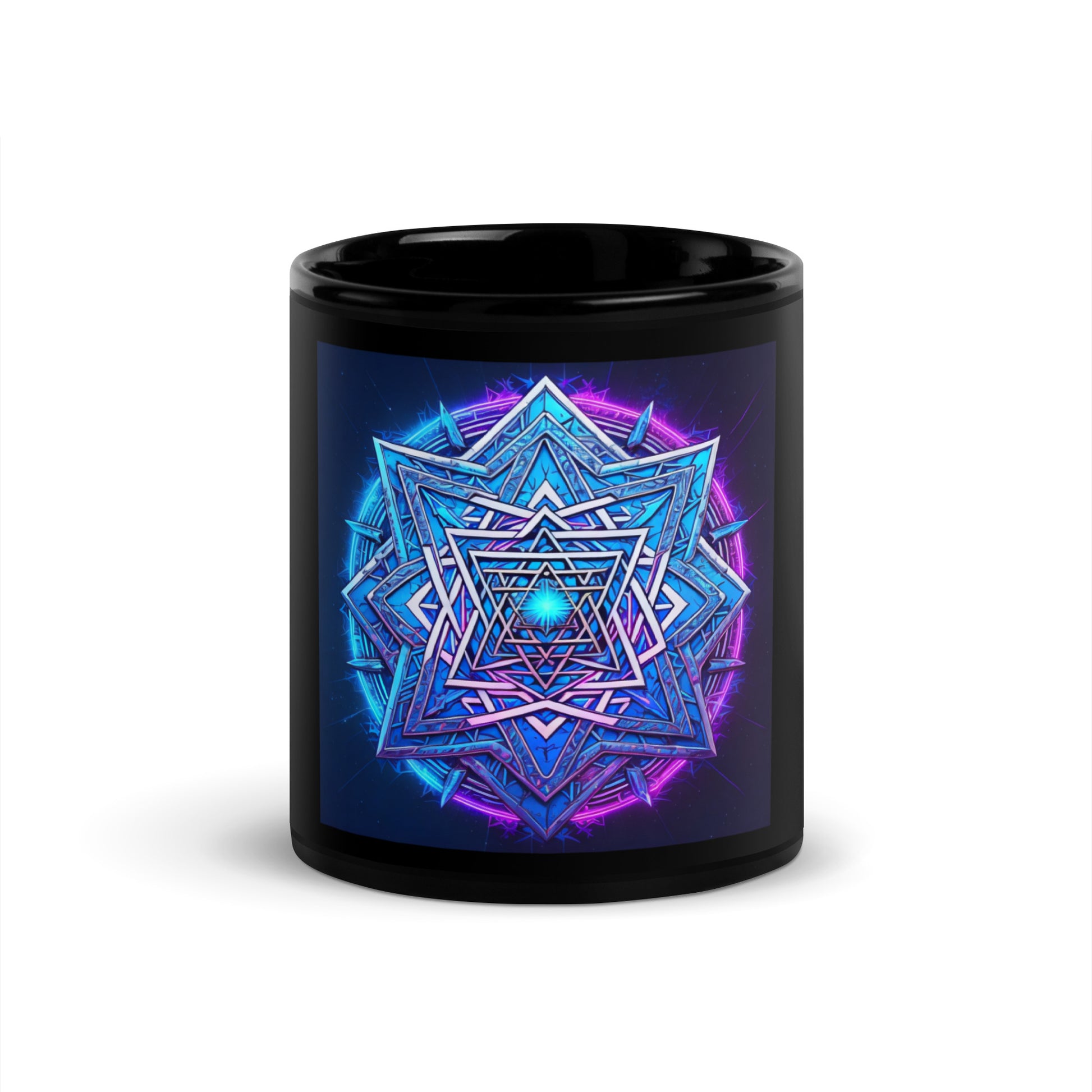 Magic Sound | Star of David | Black Glossy Mug Jouparty