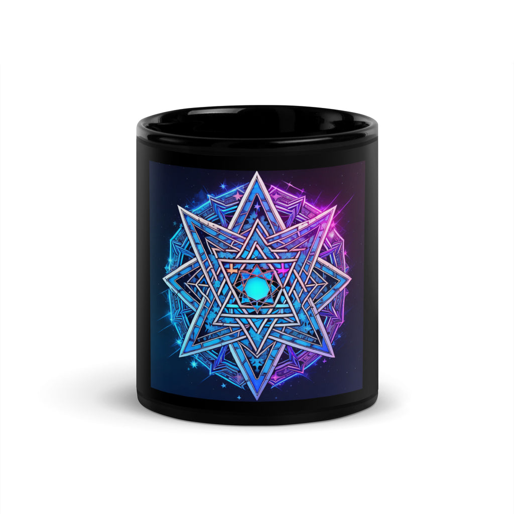 Magic Sound | Star of David | Black Glossy Mug