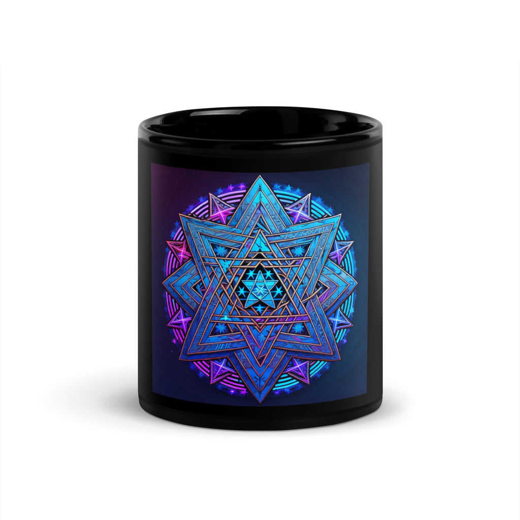 Magic Sound | Star of David | Black Glossy Mug Jouparty