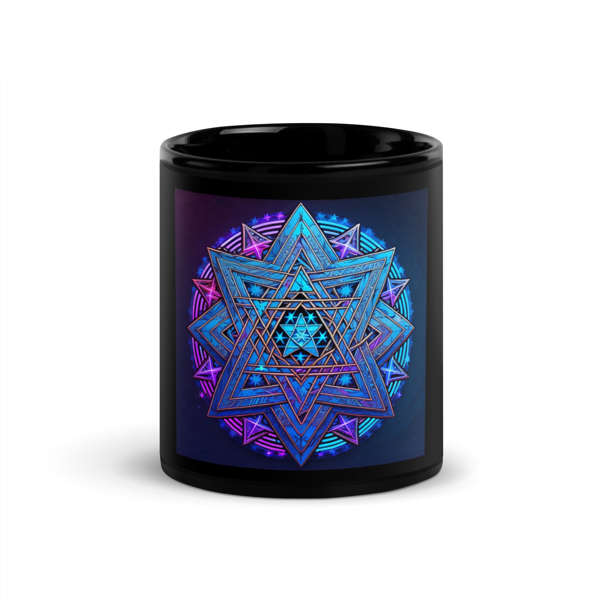 Magic Sound | Star of David | Black Glossy Mug Jouparty