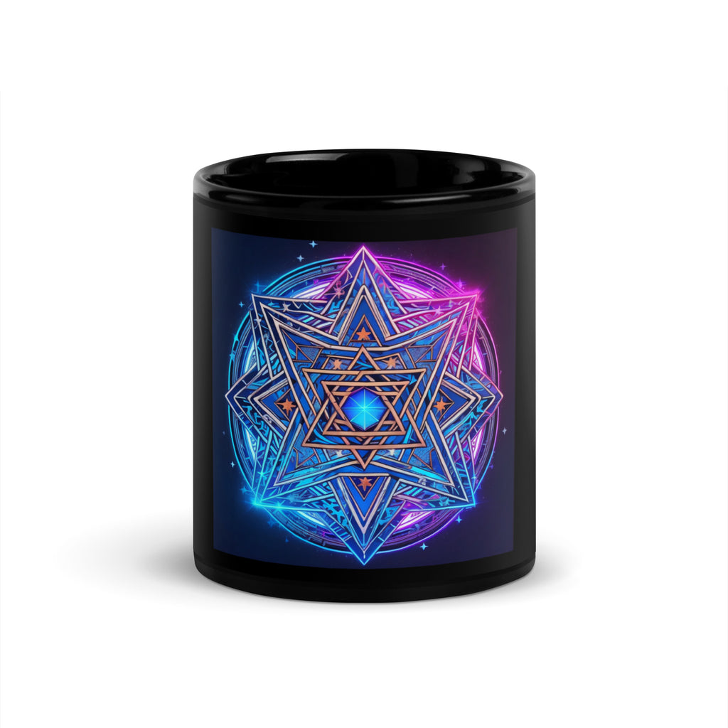 Magic Sound | Star of David | Black Glossy Mug Jouparty