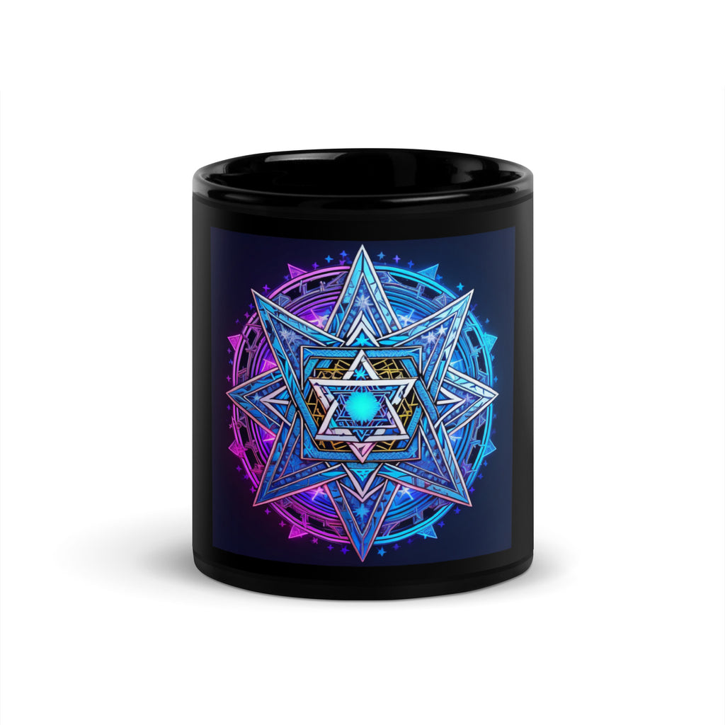 Magic Sound | Star of David | Black Glossy Mug
