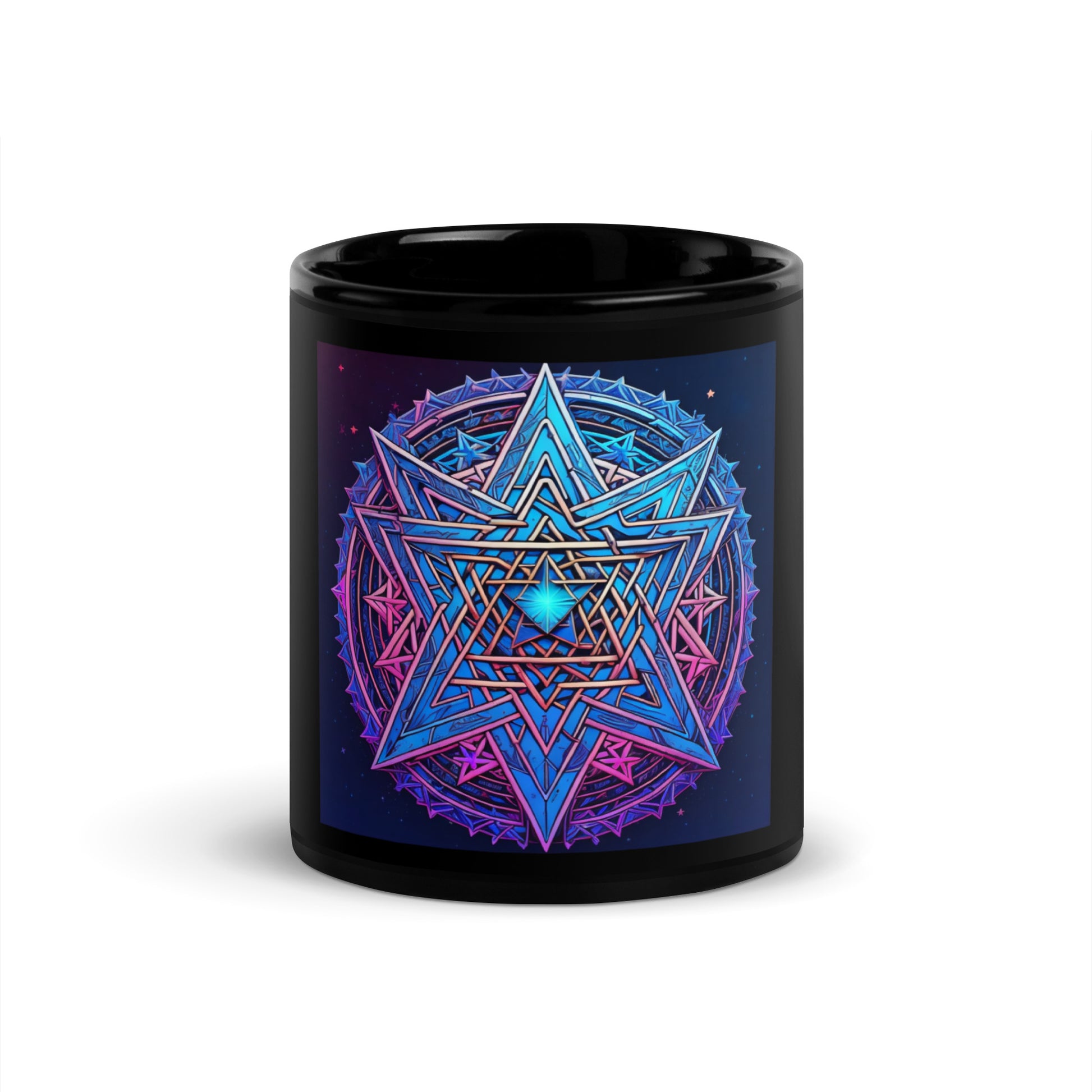 Magic Sound | Star of David | Black Glossy Mug Jouparty