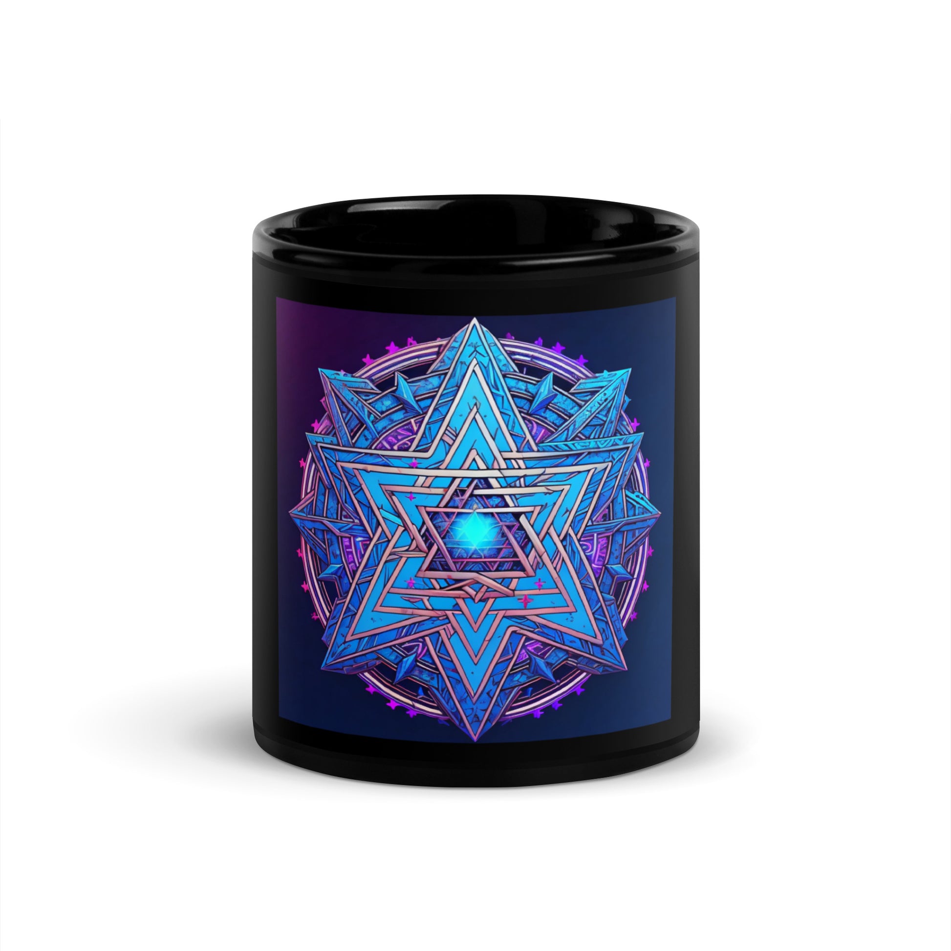 Magic Sound | Star of David | Black Glossy Mug Jouparty