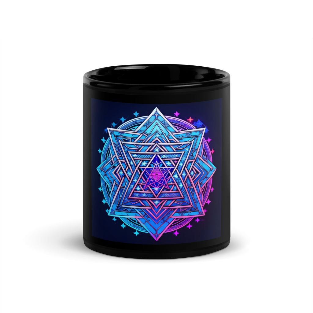Magic Sound | Star of David | Black Glossy Mug Jouparty