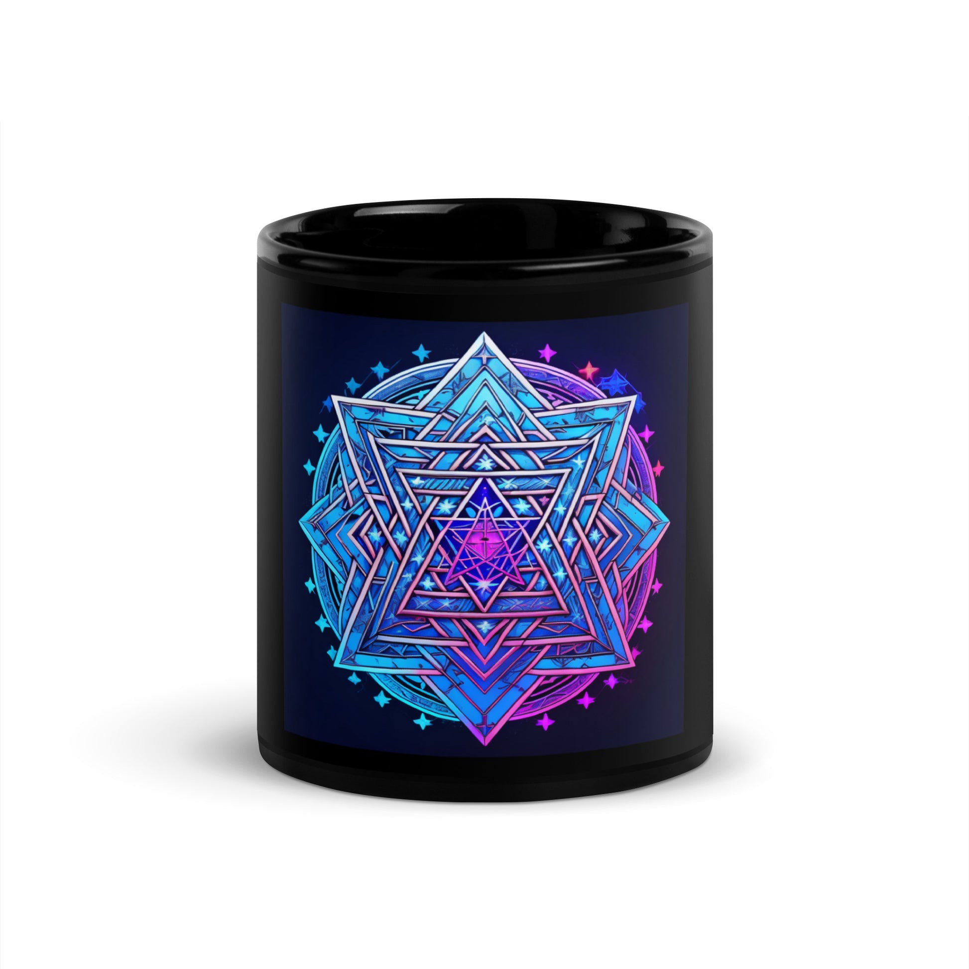 Magic Sound | Star of David | Black Glossy Mug Jouparty