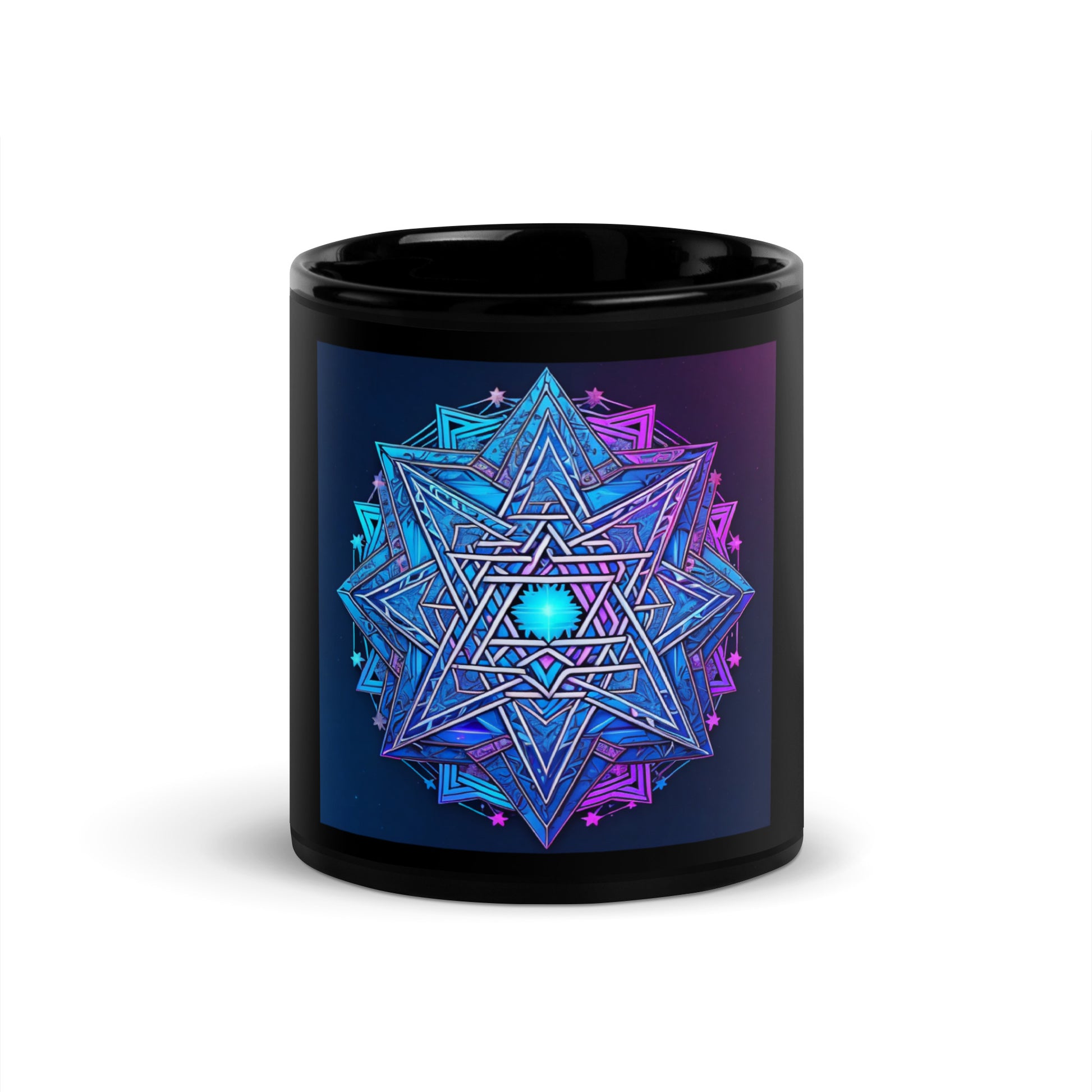 Magic Sound | Star of David | Black Glossy Mug Jouparty