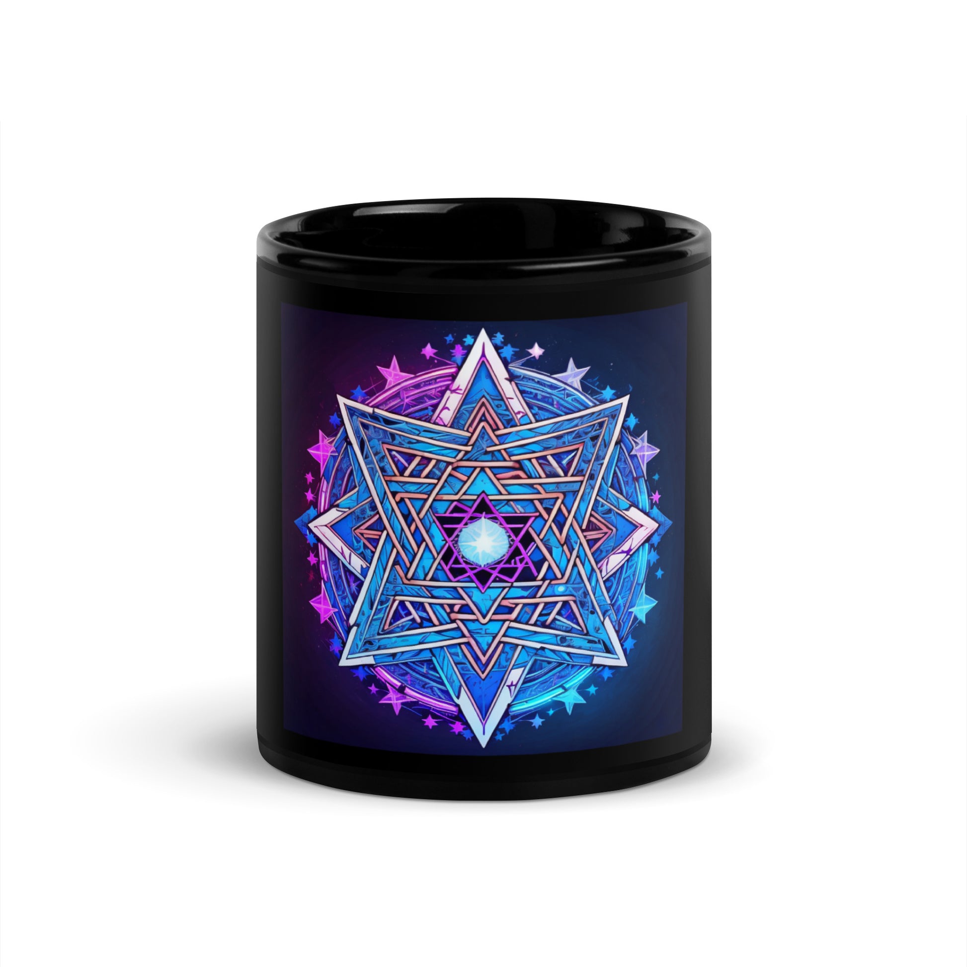 Magic Sound | Star of David | Black Glossy Mug Jouparty