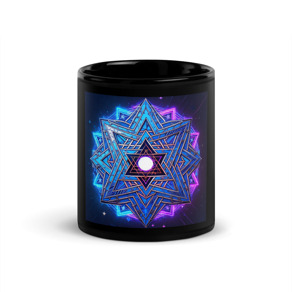 Magic Sound | Star of David | Black Glossy Mug Jouparty