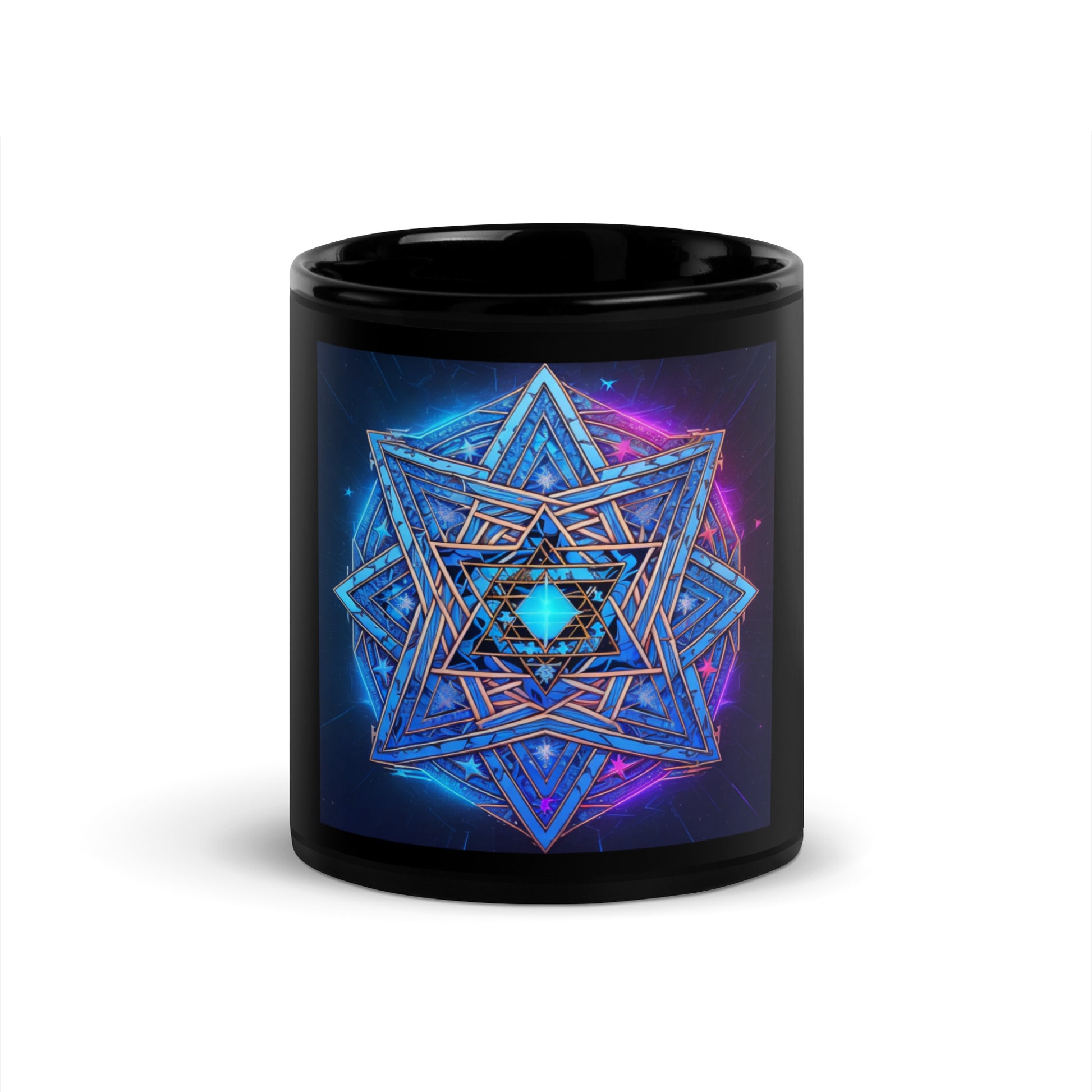 Magic Sound | Star of David | Black Glossy Mug Jouparty