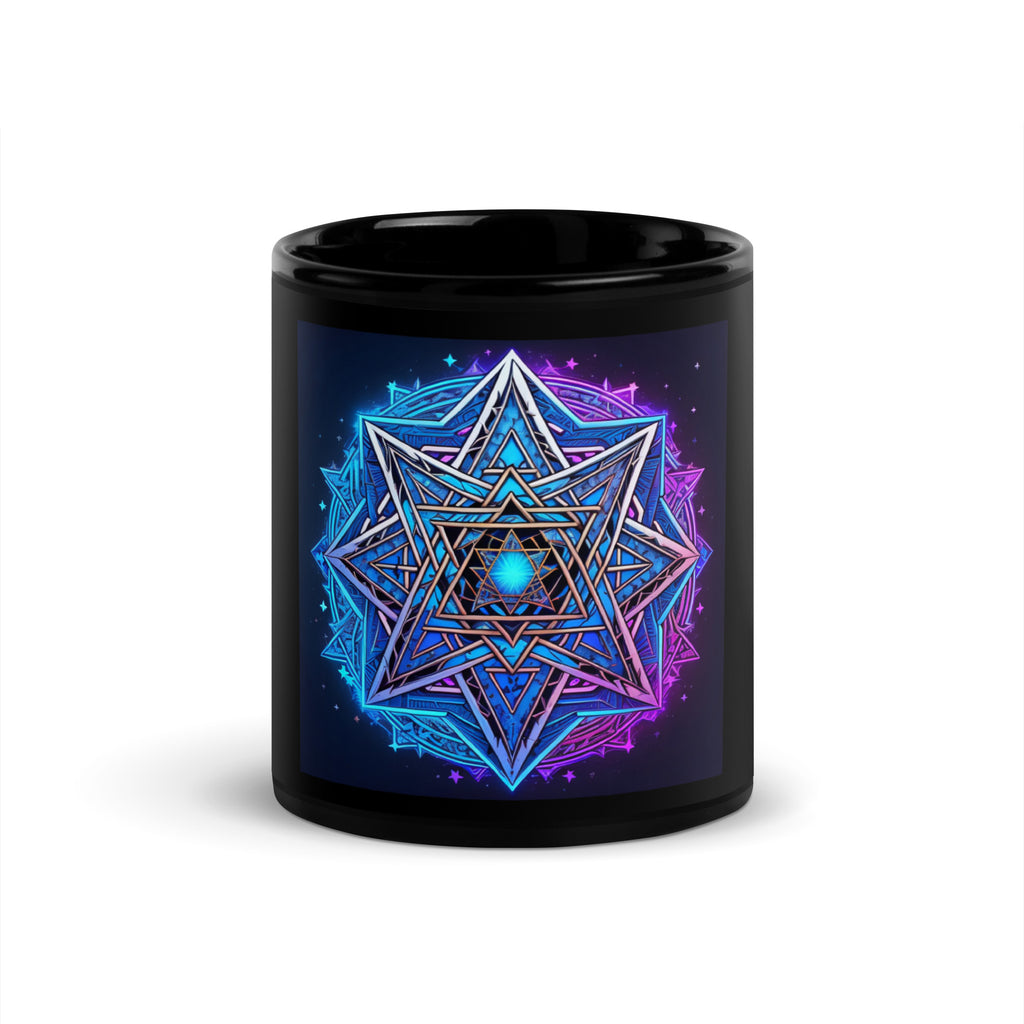 Magic Sound | Star of David | Black Glossy Mug Jouparty