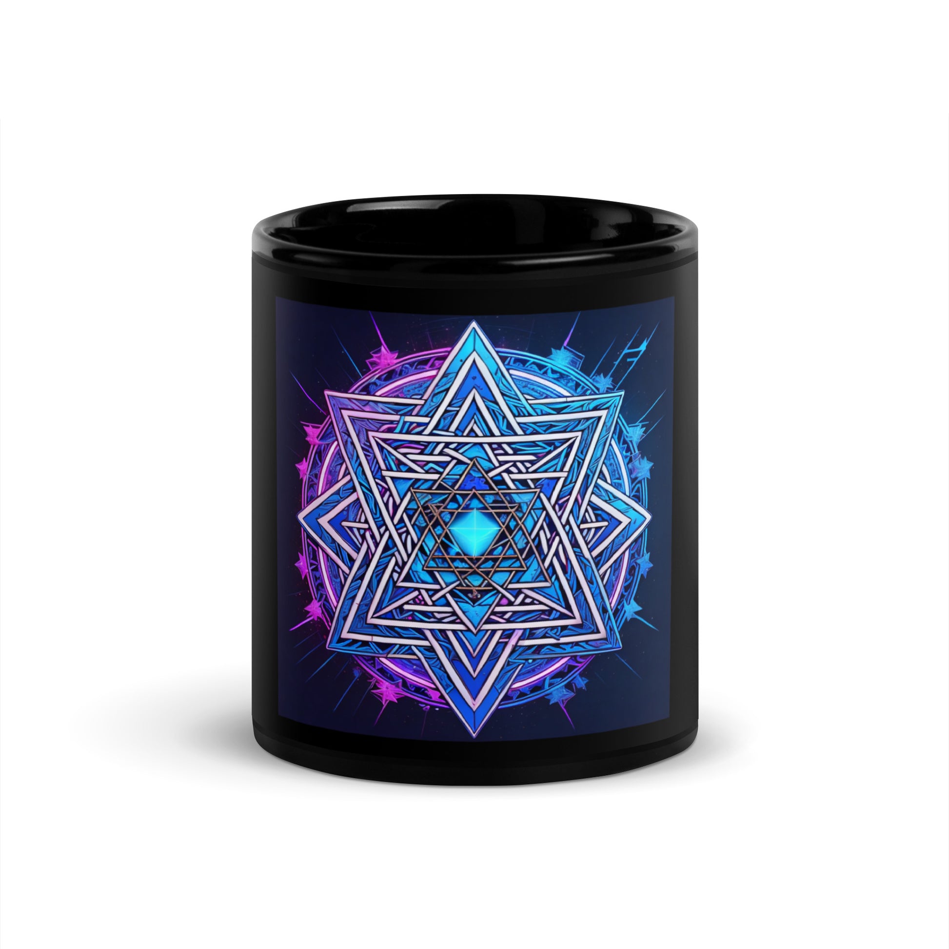 Magic Sound | Star of David | Black Glossy Mug Jouparty