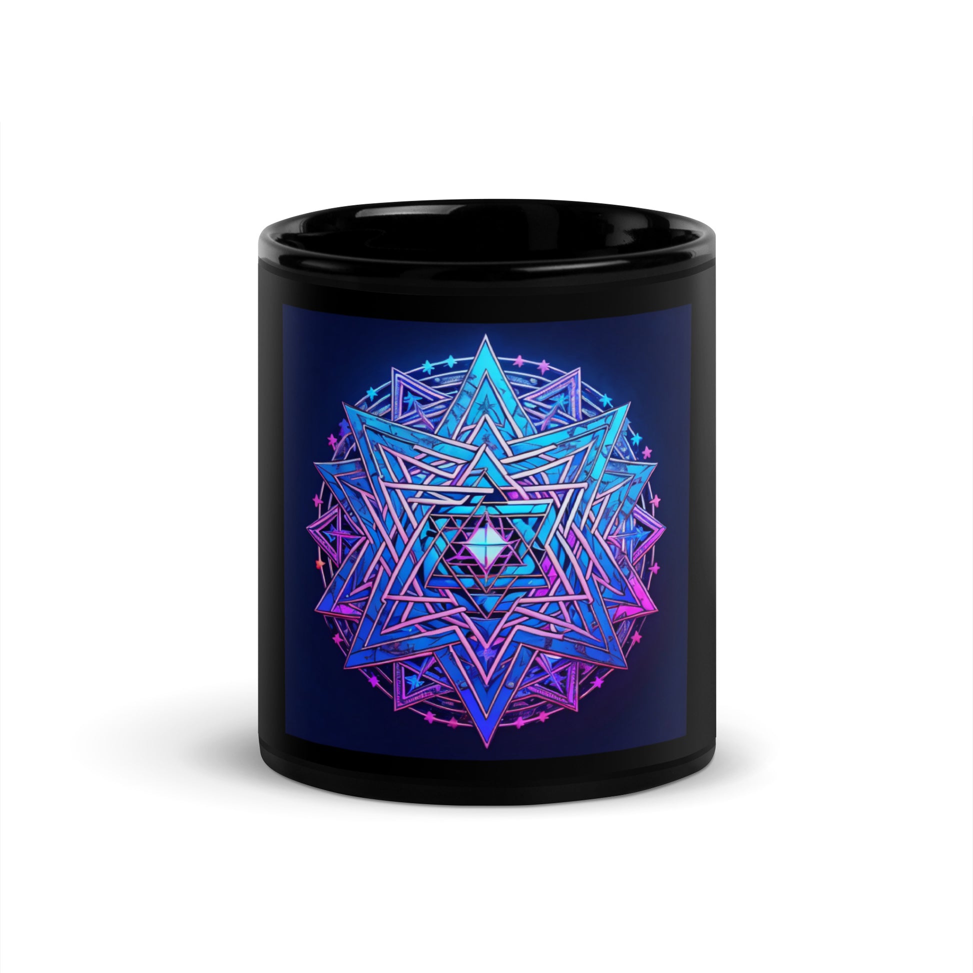 Magic Sound | Star of David | Black Glossy Mug Jouparty