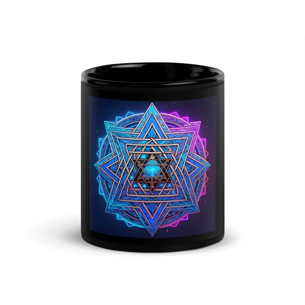 Magic Sound | Star of David | Black Glossy Mug Jouparty