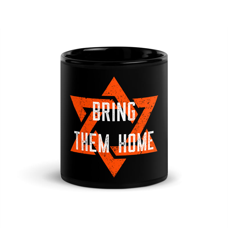 Bring Them Home | Star of David | Black Glossy Mug