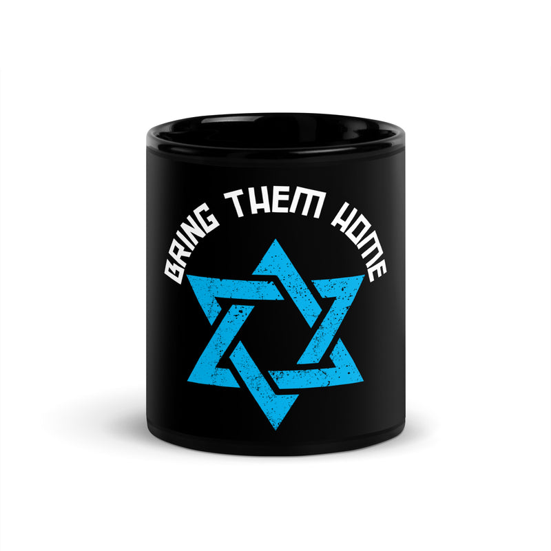 Bring Them Home | Star of David | Black Glossy Mug