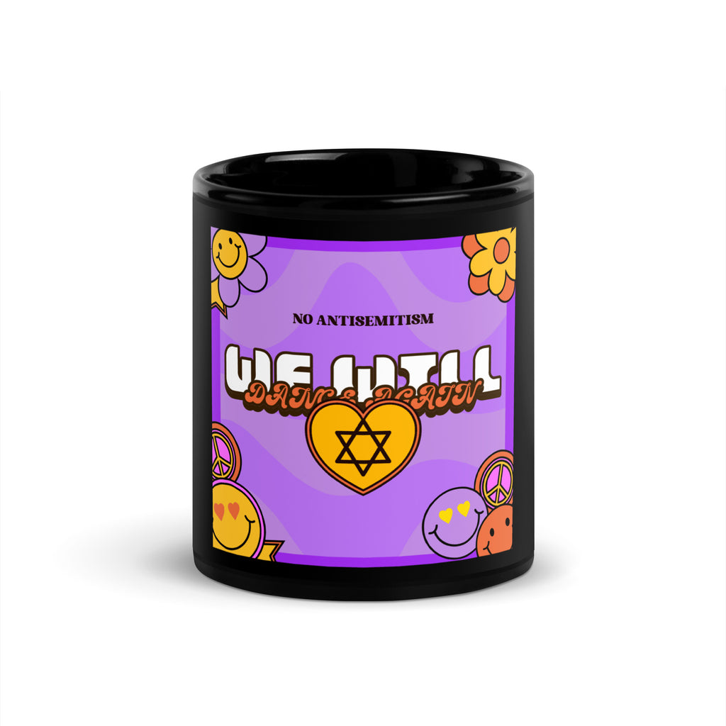 We Will Dance | Retro-Purple Style | Black Glossy Mug Jouparty