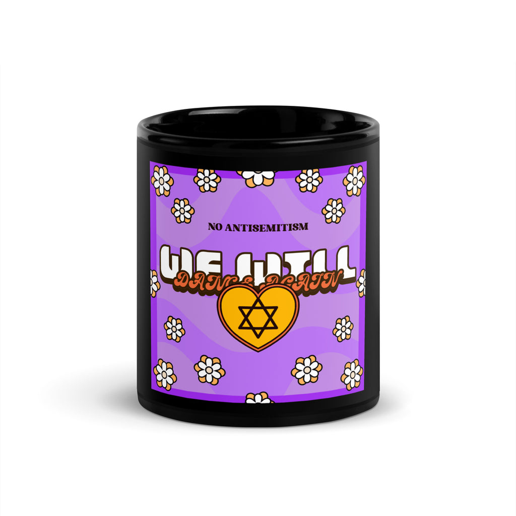 We Will Dance | Retro-Purple Style | Black Glossy Mug